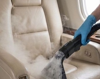 Private jet seat steam cleaning — Abby Cleaning Co.