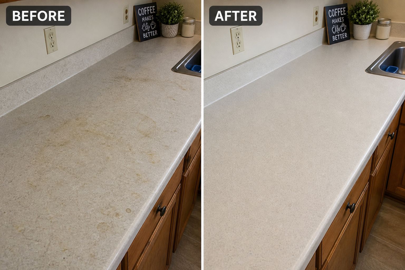 Kitchen Deep Clean Before and After