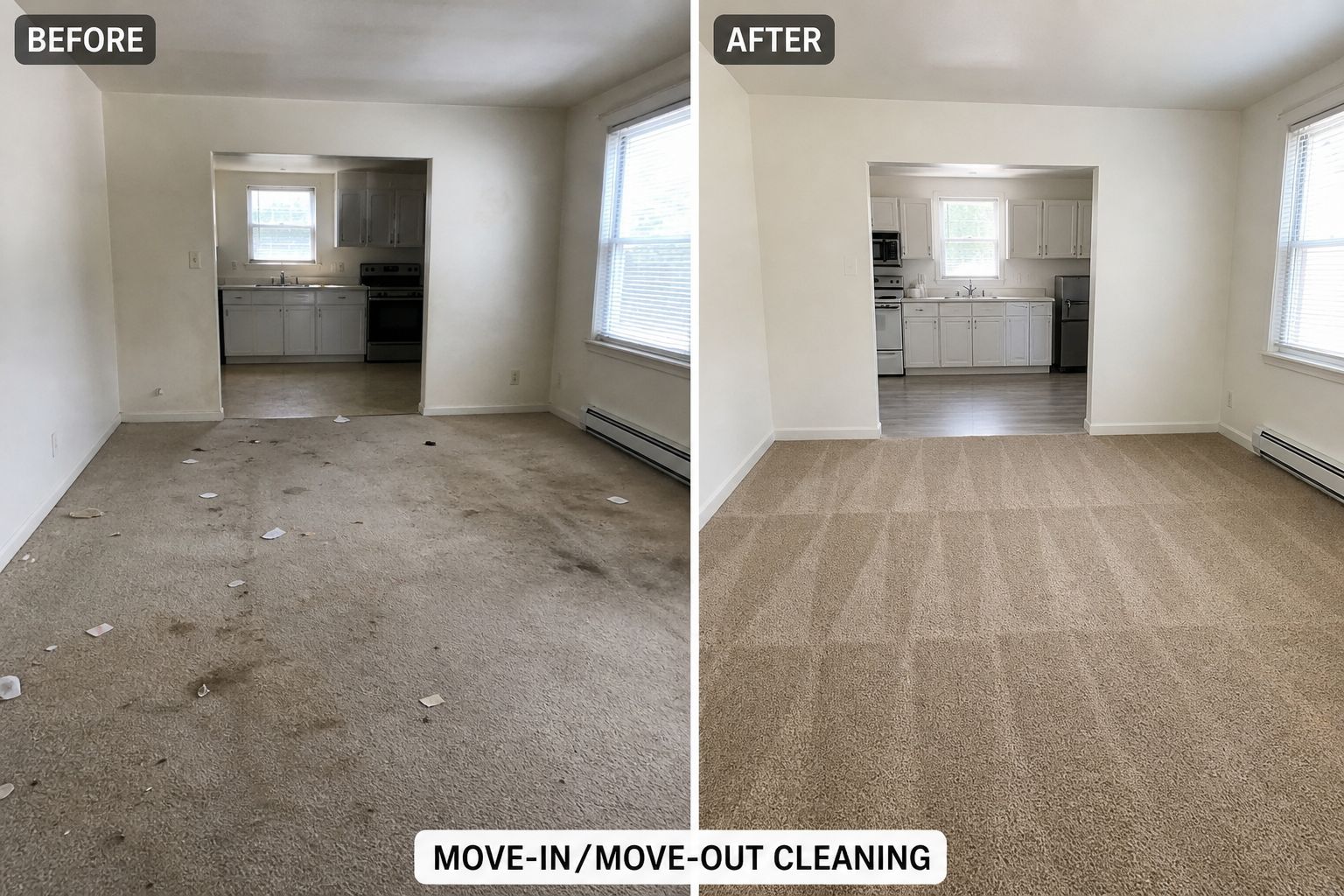 Move-in Move-out Cleaning Before and After