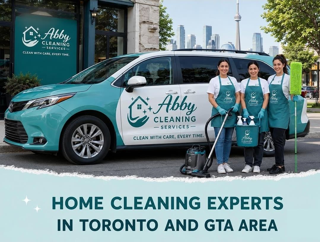 Illustrative Abby Cleaning Co. brand graphic, not a photo of our actual team